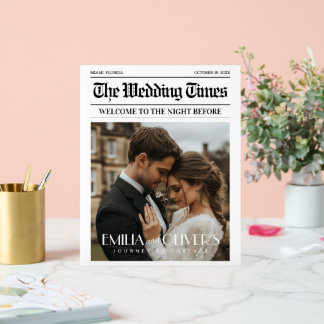 Nieuwsbrief De avond voor de bruiloft Welkom Teken Acryl Bord