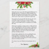 Nieuwsbrief Jouw tekst van Poinsettia Briefpapier (Voorkant)