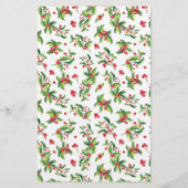 Nieuwsbrief Jouw tekst van Poinsettia Briefpapier (Achterkant)