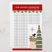 Nieuwsbrief kerstmis of feestdag Sjabloon Briefpapier (Voorkant / Achterkant)