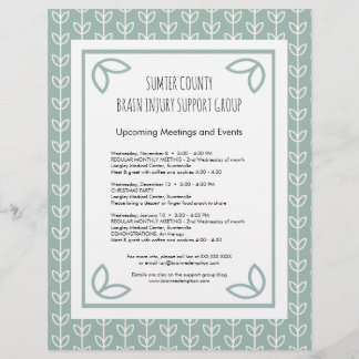 nieuwsbrief Rustic Leaves Support Group Flyer