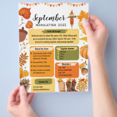 Nieuwsbrief voor de klas van september flyer (Hand)