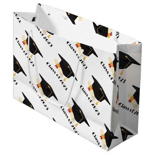 Nieuwsfeest in het moderne afstuderen groot cadeauzakje (Voorkant Gekanteld)