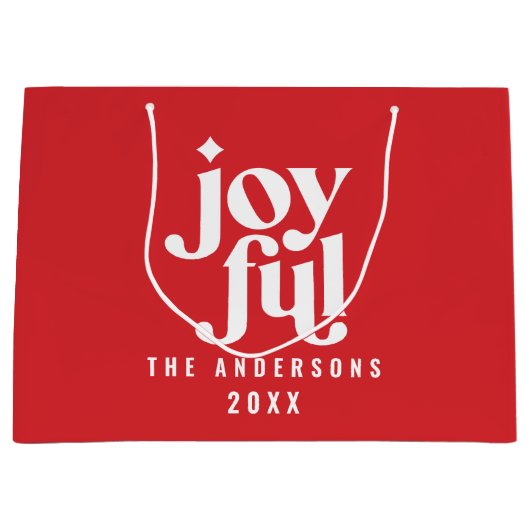 Nieuwsfeest in roodfotografie groot cadeauzakje (Voorkant)