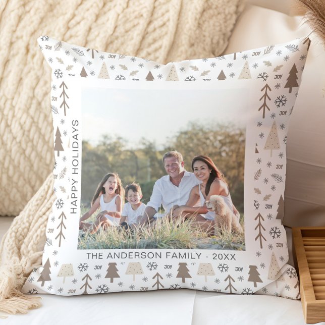 Nieuwsfeest Kussen (Modern Christmas Holidays Personalized Photo Throw Pillow by MINTIC DESIGN STUDIO)