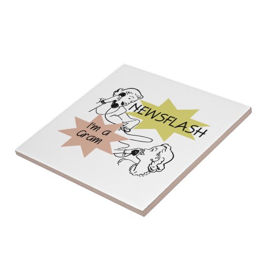 Nieuwsflits Ik ben een Gram Cadeaus Tegeltje (Zijkant)