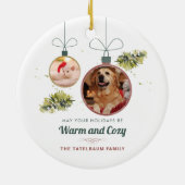 Nieuwsfoto's kerstfeestdag keramisch ornament (Achterkant)