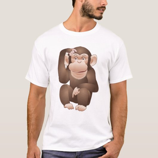 Nieuwsgierig aap t-shirt (Voorkant)