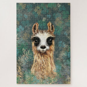 Nieuwsgierig Baby Llama Puzzle Funny Legpuzzel