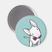 Nieuwsgierig bull Terrier Magnet Magneet (Voorkant / Achterkant)