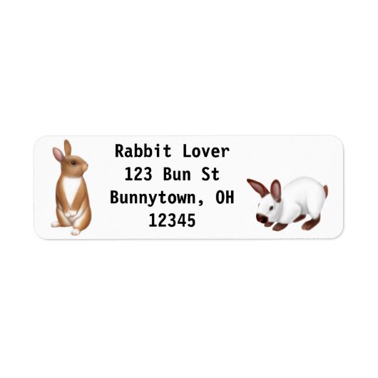Nieuwsgierig Bunny Rabbit Label (Voorkant)