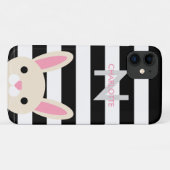 Nieuwsgierig Bunny | Stripes | Monogram Case-Mate iPhone Case (Achterkant (horizontaal))