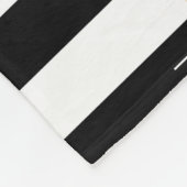 Nieuwsgierig Bunny | Stripes | Zwart-wit Fleece Deken (Hoek)