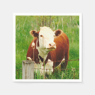 Nieuwsgierig Cow 4Ricky Servetten