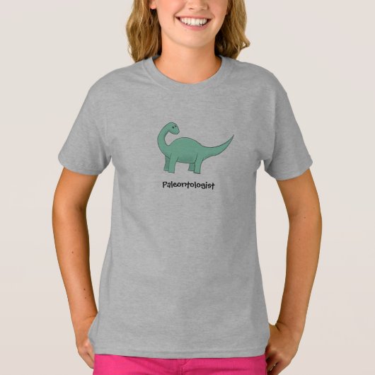 Nieuwsgierig Dino T-shirt (Voorkant)