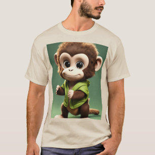 Nieuwsgierig Eekhoorn Aap in het Oerwoud T-Shirt