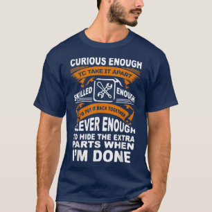 Nieuwsgierig, getrakteerd en slim - grappige auto- t-shirt