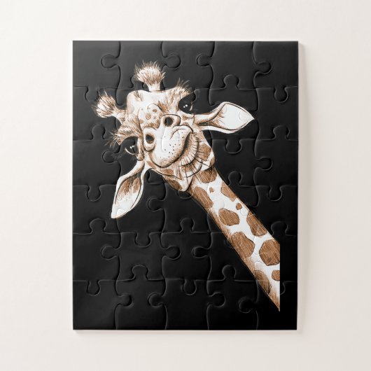 Nieuwsgierig Giraffe Funny Zoo Animal Costume Gift Legpuzzel (Verticaal)