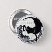 Nieuwsgierig katje met trap ronde button 5,7 cm (Voorkant /achterkant)