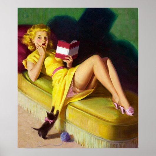 Nieuwsgierig keuken omhoog poster (Voorkant)