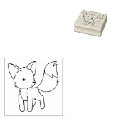 Nieuwsgierig kleine voskleurige me rubberstempel (Gestempeld)