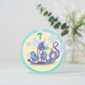 Nieuwsgierig Little Dragon uitnodiging (Staand voorkant)