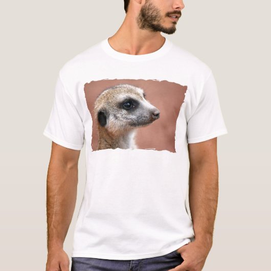 Nieuwsgierig Meerkat Mannen T-Shirt (Voorkant)