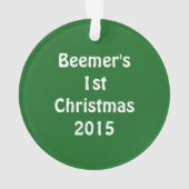 Nieuwsgierig Sint Bernard Ornament (achterkant)