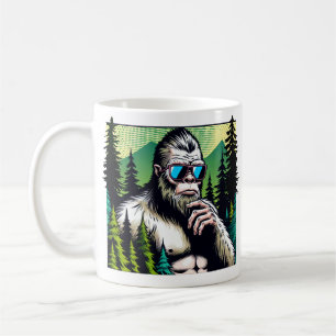 Nieuwsgierig Squatch met Zonnebril Koffiemok