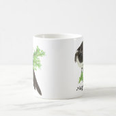 Nieuwsgierig waterverf Magpie Bird Natuur Art Koffiemok (Center)