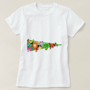 Nieuwsgierige Aliens Grappig T-shirt