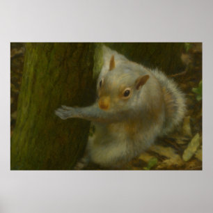 Nieuwsgierige Eekhoorn – Bos Wilde Kunst Poster