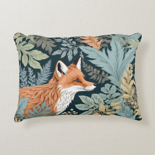 Nieuwsgierige Fox Fern laat William Morris inspire Accent Kussen