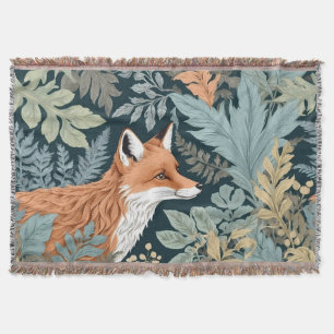 Nieuwsgierige Fox Fern laat William Morris inspire Deken