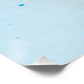 Nieuwsgierige Giraffe met Blue Confetti Sky Perfect Poster (Hoek)
