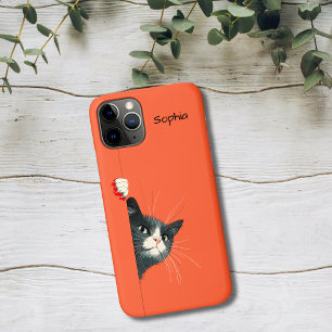 Nieuwsgierige Kat Kijkt iPhone 11 Pro Hoesje