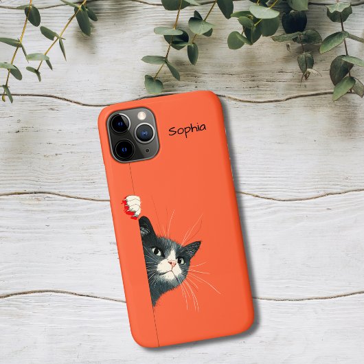 Nieuwsgierige Kat Kijkt Case-Mate iPhone Case