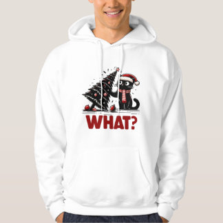 Nieuwsgierige kat met kerst hoodie