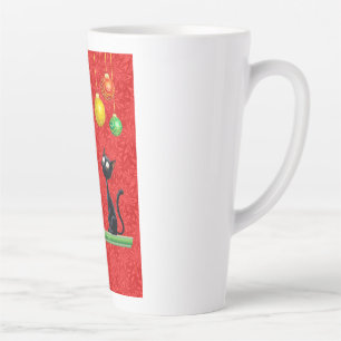 NIEUWSGIERIGE KATTEN OP KERST Latte Mok