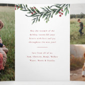 Nieuwsgierige kerstfoto Tri-Fold Kaart (Binnenkant midden)