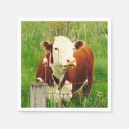 Nieuwsgierige Koe 4Ricky Servetten (Voorkant)