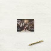 Nieuwsgierige paarden post-it® notes (Op bureau)