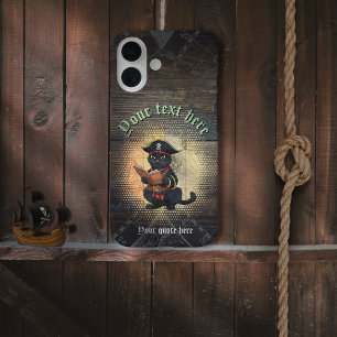 Nieuwsgierige piratenkat ontcijfert oude mysteries iPhone 16 hoesje