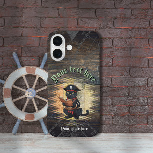 Nieuwsgierige piratenkat ontcijfert oude mysteries iPhone 16 hoesje