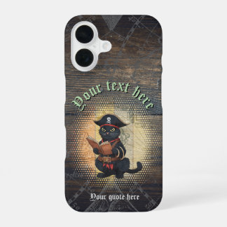 Nieuwsgierige piratenkat ontcijfert oude mysteries iPhone 16 hoesje
