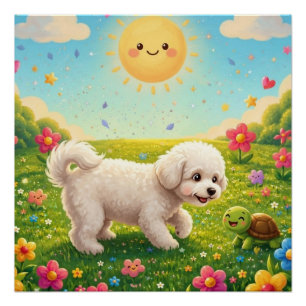 Nieuwsgierige Pup Perfect Poster