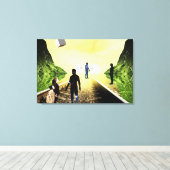 nieuwsgierigheid canvas afdruk (Insitu (Houten vloer))