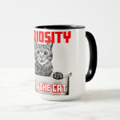 Nieuwsgierigheid geneest de kat mok (Voorkant rechts)