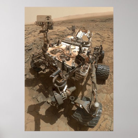 Nieuwsgierigheid Mars Rover Poster (Voorkant)