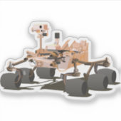Nieuwsgierigheid Mars Rover Sticker (Voorkant)